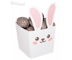 PÁSCOA CESTA COELHO ORELHA BÁSICA C/10 UNIDADES