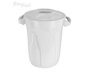LIXEIRA PLASTICA 40L C/TP BRANCA CR40B JSN