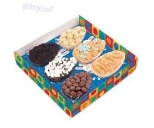 PÁSCOA CAIXA OVO 050GR P/06 BLOCOS COLORIDOS - 1 UNIDADE