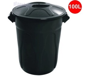 JSN LIXEIRA PLÁSTICA 100L C/TAMPA PRETA CR100P