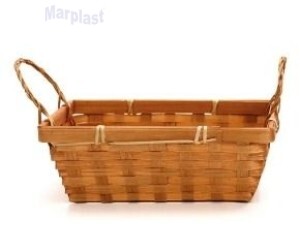 PÁSCOA CESTA RETANGULAR BAMBU C/2 ALÇAS
