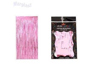 CORTINA DECORAR METALIZADA ROSA BB 2MT