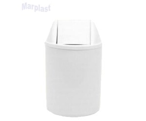 CESTO PLASTICO 22L BRANCO TAMPA VAI-VEM EB12A