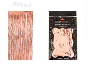 CORTINA P/ DECORAR METALIZADO ROSE GOLD 2MT
