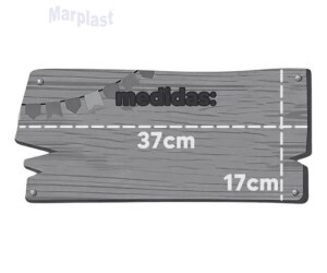 JUNINA PLACAS DE SINALIZACAO CAIXA 37,2X17CM C/1 UNIDADE