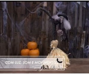 HALLOWEEN VASSOURA ELETRICA BRUXA TANIA 61CM