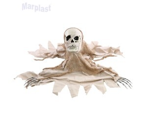 HALLOWEEN CAVEIRA DE CHAO ADAM 110X34CM COM SOM E LUZ