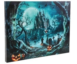 HALLOWEEN QUADRO ILUMINADO FLORESTA DA MORTE 31X56CM COM 1 UNIDADE