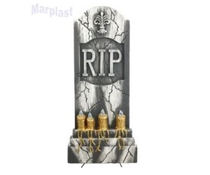 HALLOWEEN LÁPIDE ILUMINADA 91CM COM 1 UNIDADE