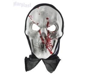 HALLOWEEN MASCARA CAVEIRA FANTASMA 23,5X17CM