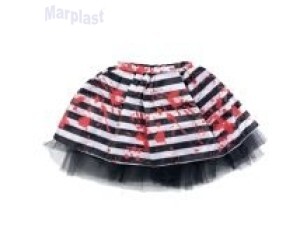 HALLOWEEN SAIA DE TULE LISTRADO COM SANGUE 22X38CM