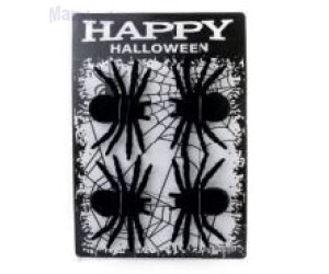 HALLOWEEN ARANHA PRETA 7X11,5CM COM 4 UNIDADES