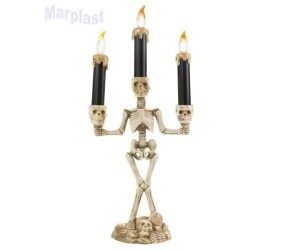 HALLOWEEN CANDELABRO CAVEIRA C/LUZ SORTIDO 36X15C