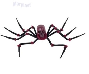 HALLOWEEN ARANHA CAVEIRA COM LUZ SOM E MOVIMENTO 115CM