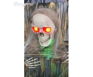HALLOWEEN MUMIA CAIXÃO COM LUZ SOM E MOVIMENTO 120CM