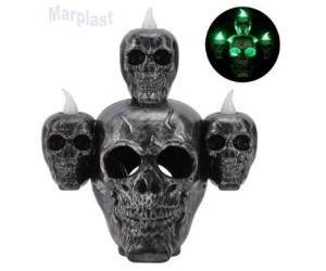 HALLOWEEN CASTICAL CAVEIRA COM LUZ E EFEITO FUMAÇA COM 1 UNIDADE