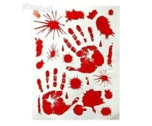 HALLOWEEN ADESIVO MAO SANGRENTA 30CM