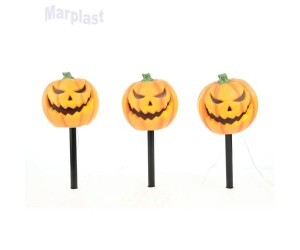 HALLOWEEN ESPETO PARA JARDIM ABOBORAS COM 3 UNIDADES