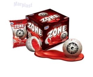 CHICLETE TERROR ZONE OLHO HALLOWEEN COM 40 UNIDADES