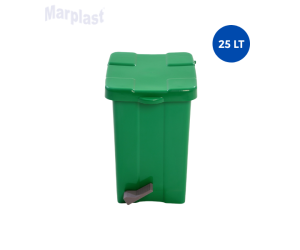 LIXEIRA QUADRADA 25L C/PEDAL BR. P25