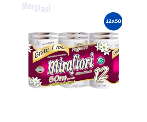 PAPEL HIGIENICO FOLHA DUPLA MIRAFIORI FARDO 04X12X50MT