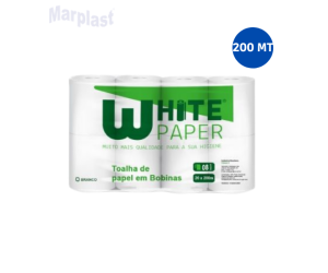 PAPEL TOALHA BOBINA . BR. 6X20X200MT WHITE PAPER