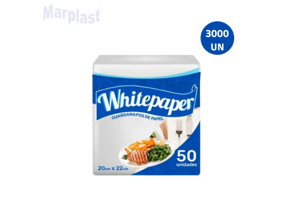 GUARDANAPO WHITEPAPER 30X30 FD C/3000 CREPADO
