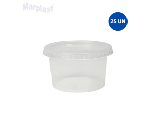POTE DESCARTAVEL REDONDO G 310/200ML FRZ/MICRO. 25UN