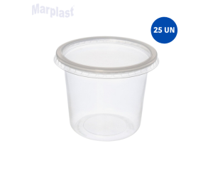 POTE DESCARTAVEL REDONDO G 312/500ML FRZ/MICRO. 25UN