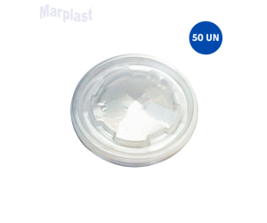 TAMPA PARA COPO DESCARTAVEL TCF-500 COPO 400/550ML C/FURO C/50 COPOMAIS