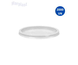 TAMPA PARA COPO DESCARTAVEL  TSF-100 POTE 100ML S/FURO C/2000 COPOMAIS