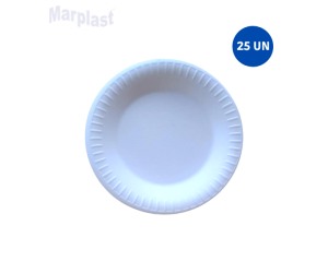 PRATO ISOPOR 18CM C/25UN MEIWA