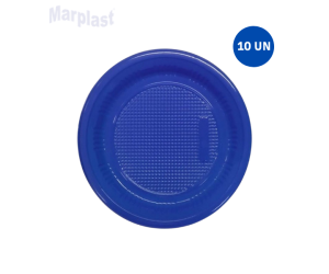 PRATO P/ BOLO 15CM C/10 UNIDADES - AZUL ESCURO