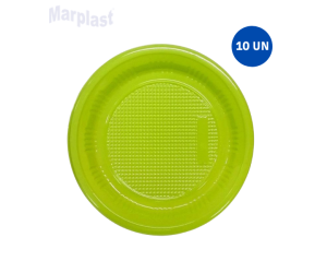PRATO P/BOLO 15CM C/10 UNIDADES VERDE CLARO