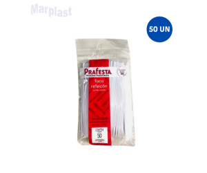 FACA DESCARTAVEL REFEICAO BRANCA C/50 PRAFESTA - 7054