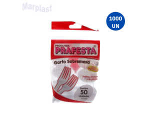 GARFO SOBREMESA CRISTAL CAIXA 1000 UNIDADES PRAFESTA - 8970