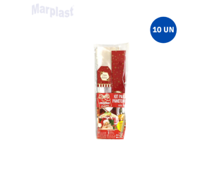 SACO PARA PANETONE NATALINO 100G C/10 PC