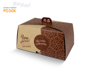 CAIXA PARA BOLO PD30K RETANG. KRAFT 27,5X18,5X13 UN PRIS FOOD