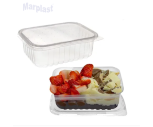 POTE DESCARTAVEL RETANGULAR 500ML PRAFESTA C/24 - 8311