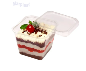 POTE DESCARTAVEL QUADRADO  PRAFESTA 250ML 20UN - 8466