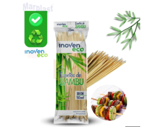 ESPETO DE BAMBU 25CM - INOVEN - PACOTE