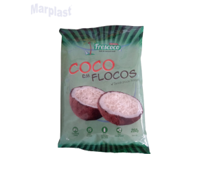 COCO RALADO INTEGRAL EM FLOCOS 250GR FRESCOCO