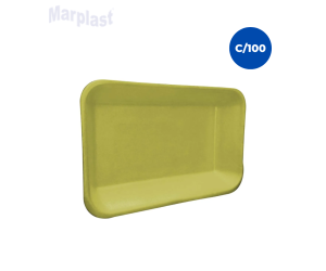 BANDEJA ISOPOR B-2 FUNDA AMARELA TFL-02 C/100 UNIDADES