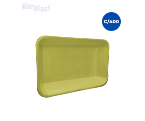 BANDEJA ISOPOR B-2 FUNDA AMARELA TFL-02 C/400 UNIDADES