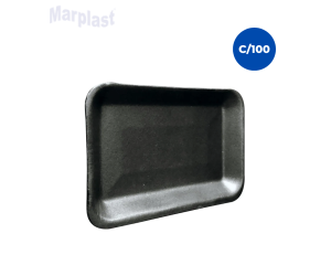 BANDEJA DE ISOPOR B-2 RASA PRETA TRL-02 C/100 TOTALPLAST
