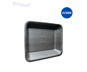BANDEJA ISOPOR B-3 FUNDA PRETA TFL-03 C/400 TOTALPLAST