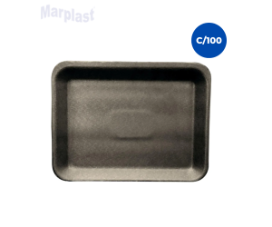 BANDEJA DE ISOPOR B-3 RASA PRETA TRL-03 C/100 TOTALPLAST