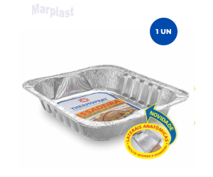 BANDEJA DE ALUMINIO RETANGUAR  6400 ML THERMO