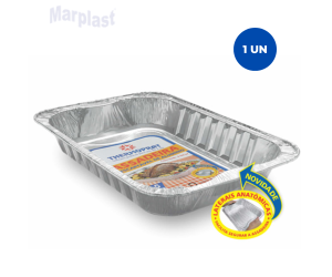 BANDEJA DE ALUMINIO RETANGULAR 8500 ML THERMO