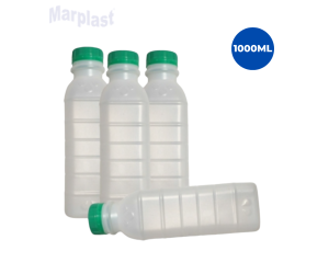 GARRAFA PLASTICA C/TAMPA 1000ML FARDO C/100